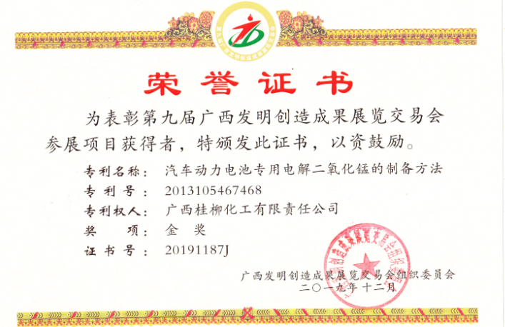 廣西發(fā)明創(chuàng)造成果金獎(jiǎng)